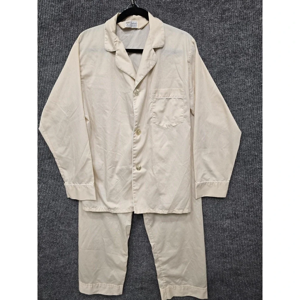 Diplomat Vintage Mens Pajama Set Medium Lightweight Permanent Press